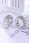 Brincos ANSTER Jewelry banhados a ouro 7,3 quilates com pedra preciosa arco-íris cultivada em laboratório vitoriano S925