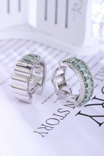 ANSTER Jewelry 7.3 CTW Victorian Lab Grown Rainbow Gemstone S925 Earrings plated