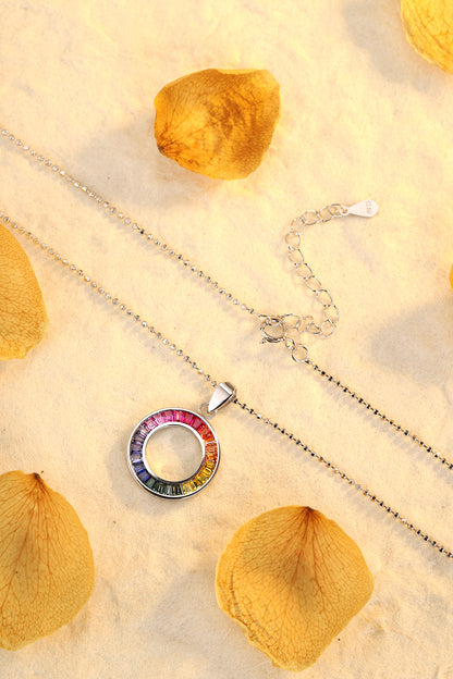 ANSTER Jewelry Princess Lab Grown Rainbow Slinky S925 Necklace plated