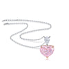 ANSTER Jewelry Custom Platinum Necklace PT950 VVS Pink Lab Grown Diamond Necklace