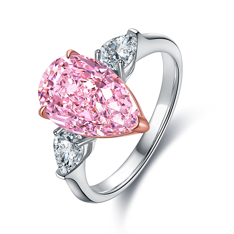 ANSTER Jewelry Custom Handcrafted Ethical 18K gold Pear Cut Lab Grown Diamond Ring