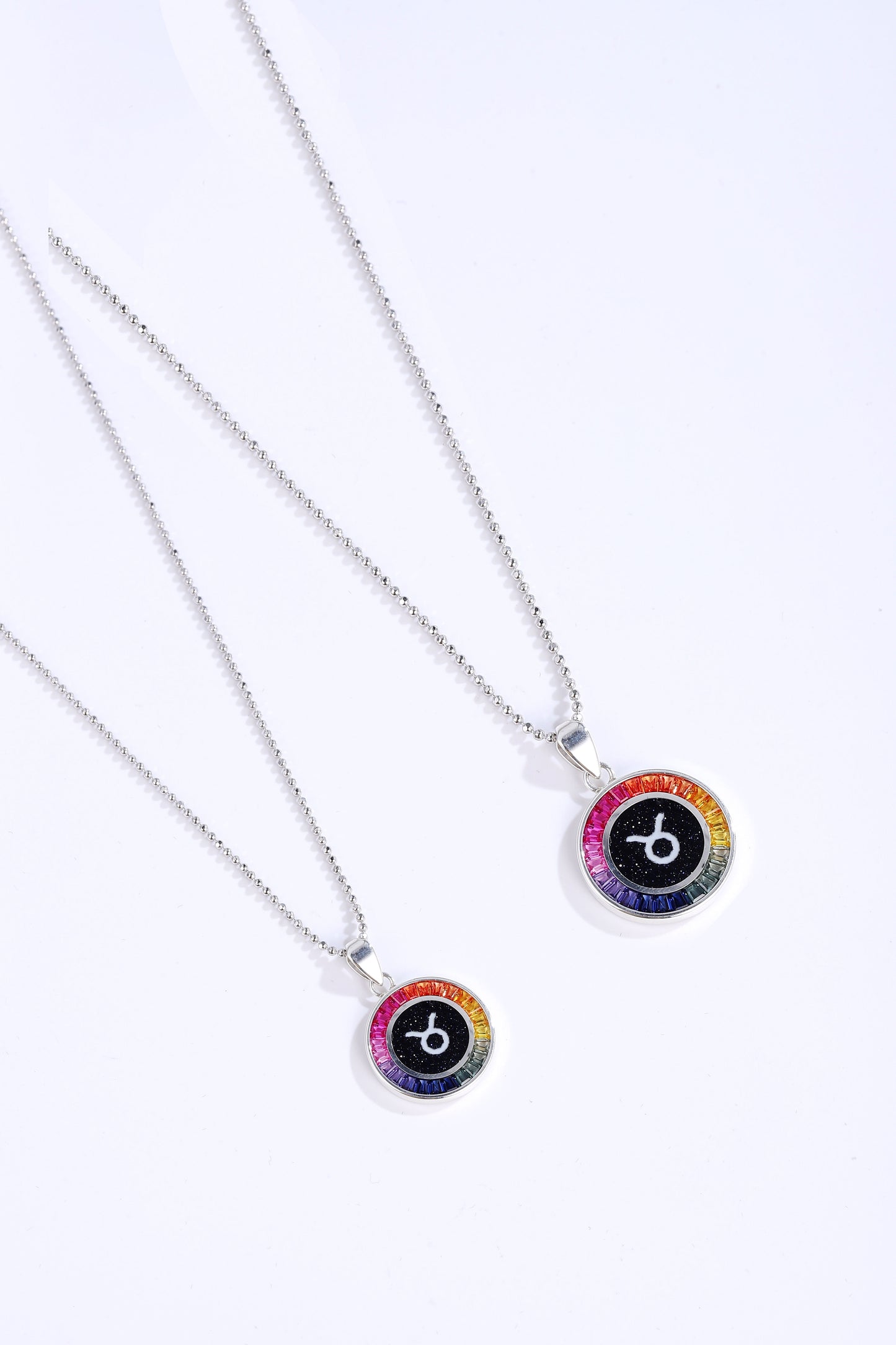 ANSTER Jewelry Princess Lab Grown Rainbow Constellation S925 Necklace plated