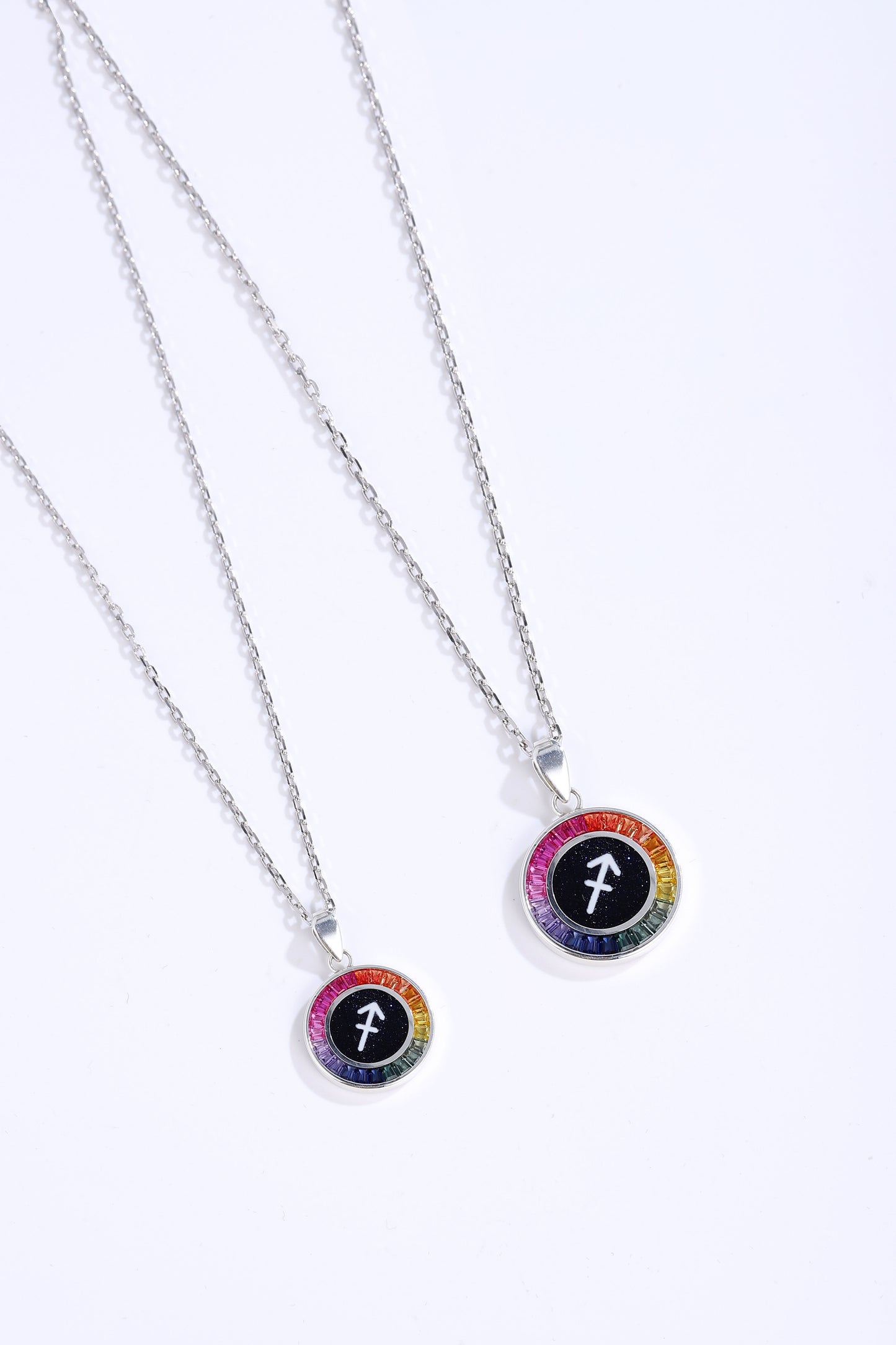 ANSTER Jewelry Princess Lab Grown Rainbow Constellation S925 Necklace plated