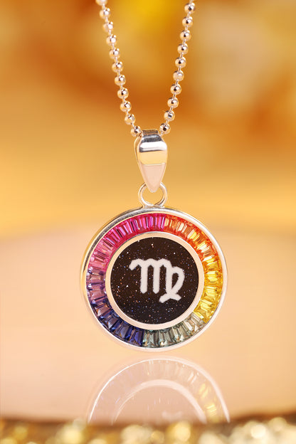 ANSTER Jewelry Princess Lab Grown Rainbow Constellation S925 Necklace plated