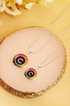 ANSTER Jewelry Princess Lab Grown Rainbow Letter Platinum PT950 Necklace