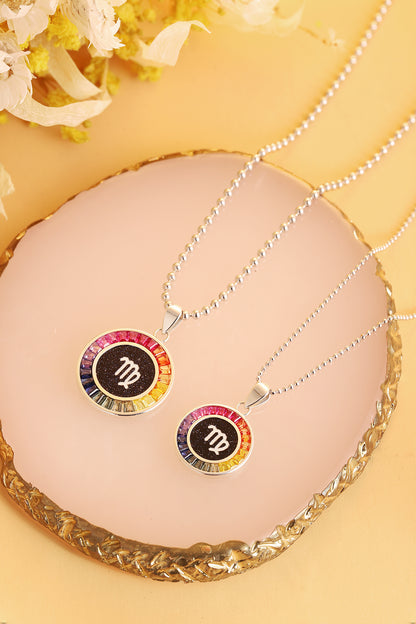 ANSTER Jewelry Princess Lab Grown Rainbow Constellation S925 Necklace plated