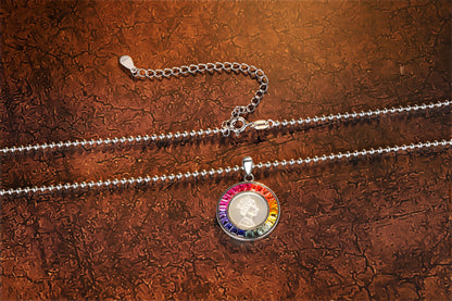ANSTER Jewelry Princess Lab Grown Rainbow Queen S925 Necklace plated