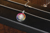 ANSTER Jewelry Princess Lab Grown Rainbow Queen PT950 Platinum Necklace