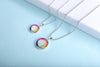 ANSTER Jewelry Princess Lab Grown Rainbow Queen PT950 Platinum Necklace