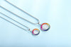 ANSTER Jewelry Princess Lab Grown Rainbow Queen PT950 Platinum Necklace