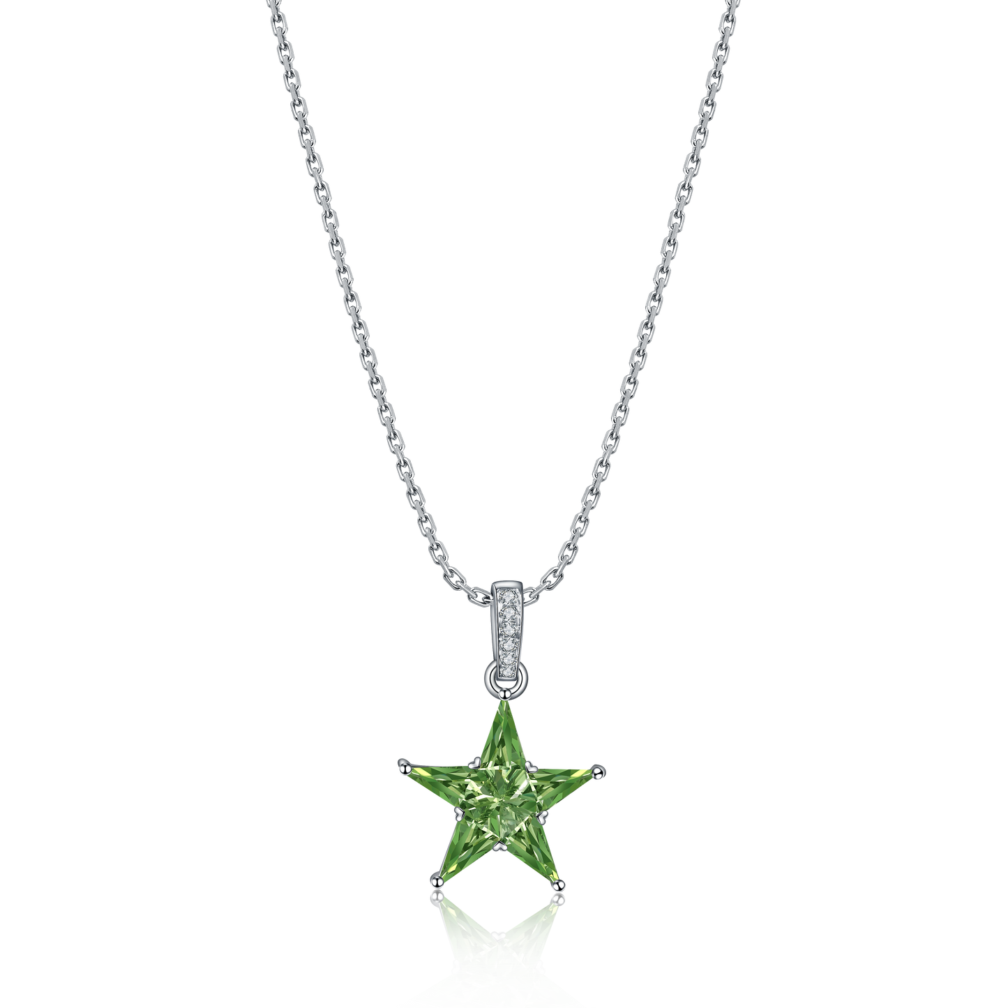 ANSTER Jewelry Custom PT950 Platinum Natural Star Series Gemstone Necklace