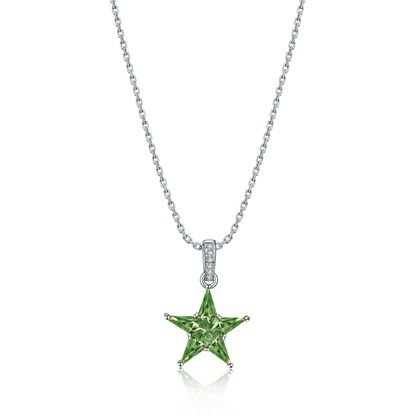 ANSTER Jewelry Custom PT950 Platinum Natural Star Series Gemstone Necklace