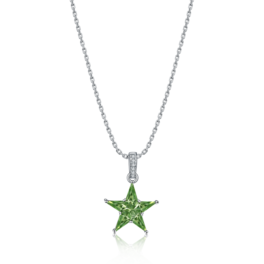 ANSTER Jewelry Custom PT950 Platinum Natural Star Series Gemstone Necklace