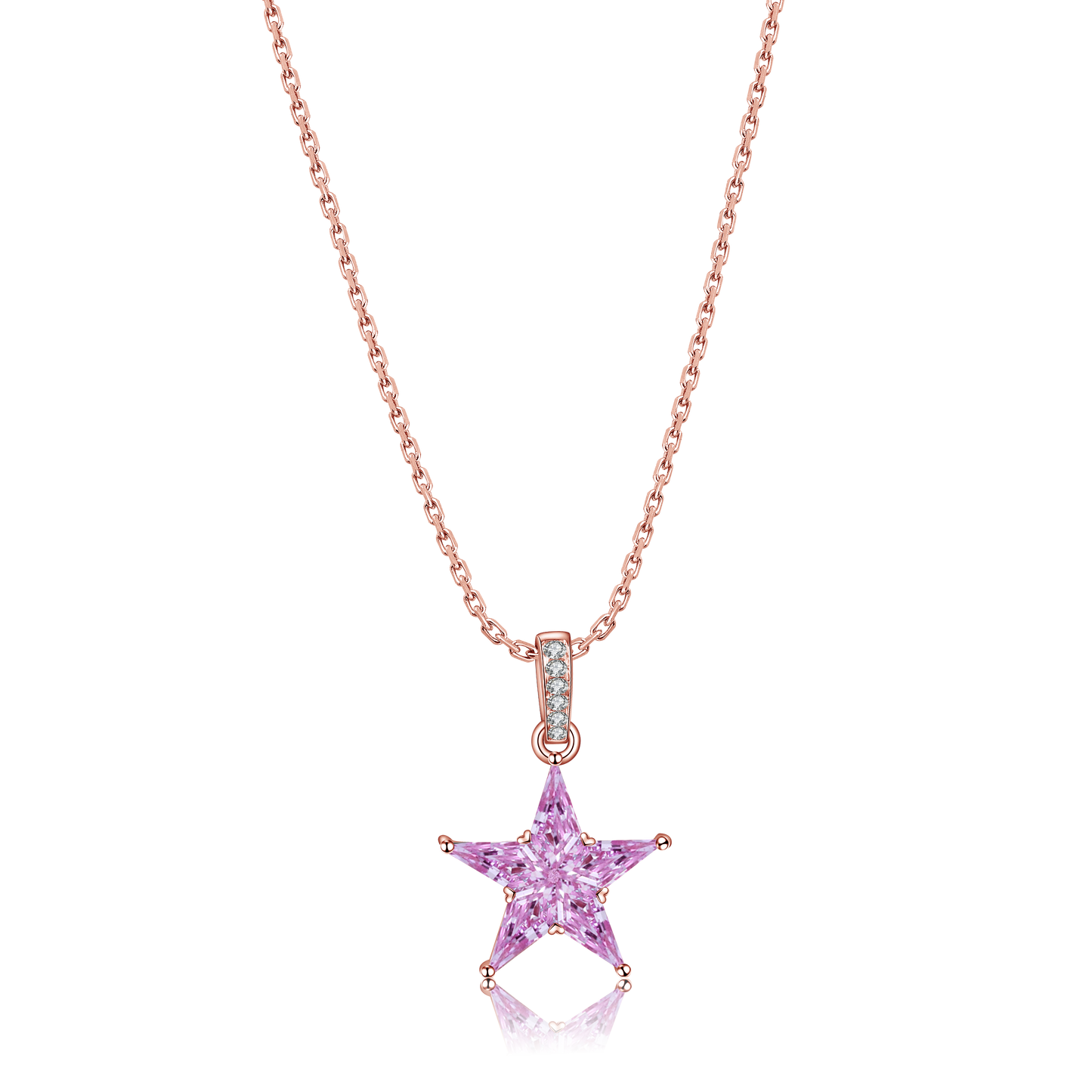 ANSTER Jewelry Custom PT950 Platinum Natural Star Series Gemstone Necklace
