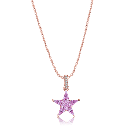 ANSTER Jewelry Custom PT950 Platinum Natural Star Series Gemstone Necklace