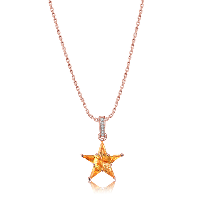 ANSTER Jewelry Custom PT950 Platinum Natural Star Series Gemstone Necklace