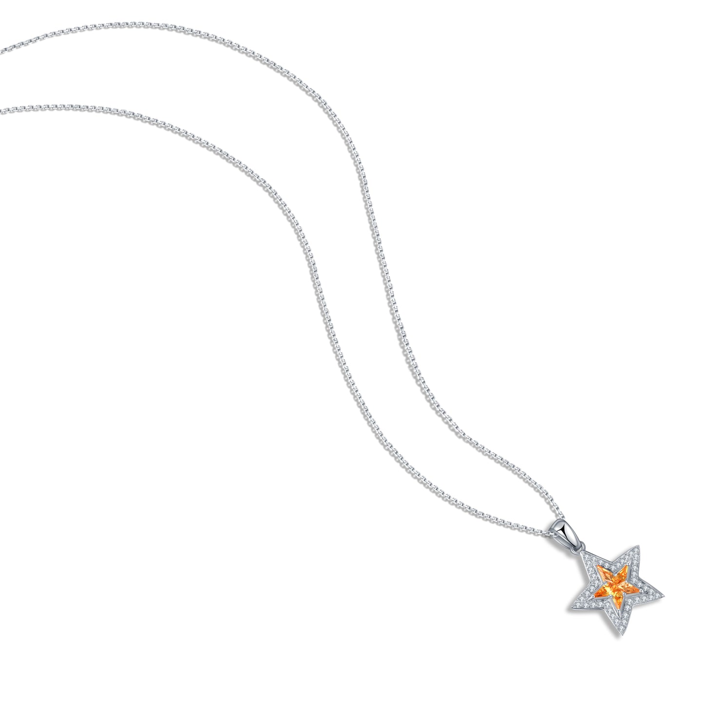 ANSTER Jewelry Anel de diamante personalizado em forma de estrela e lua cultivado em laboratório 