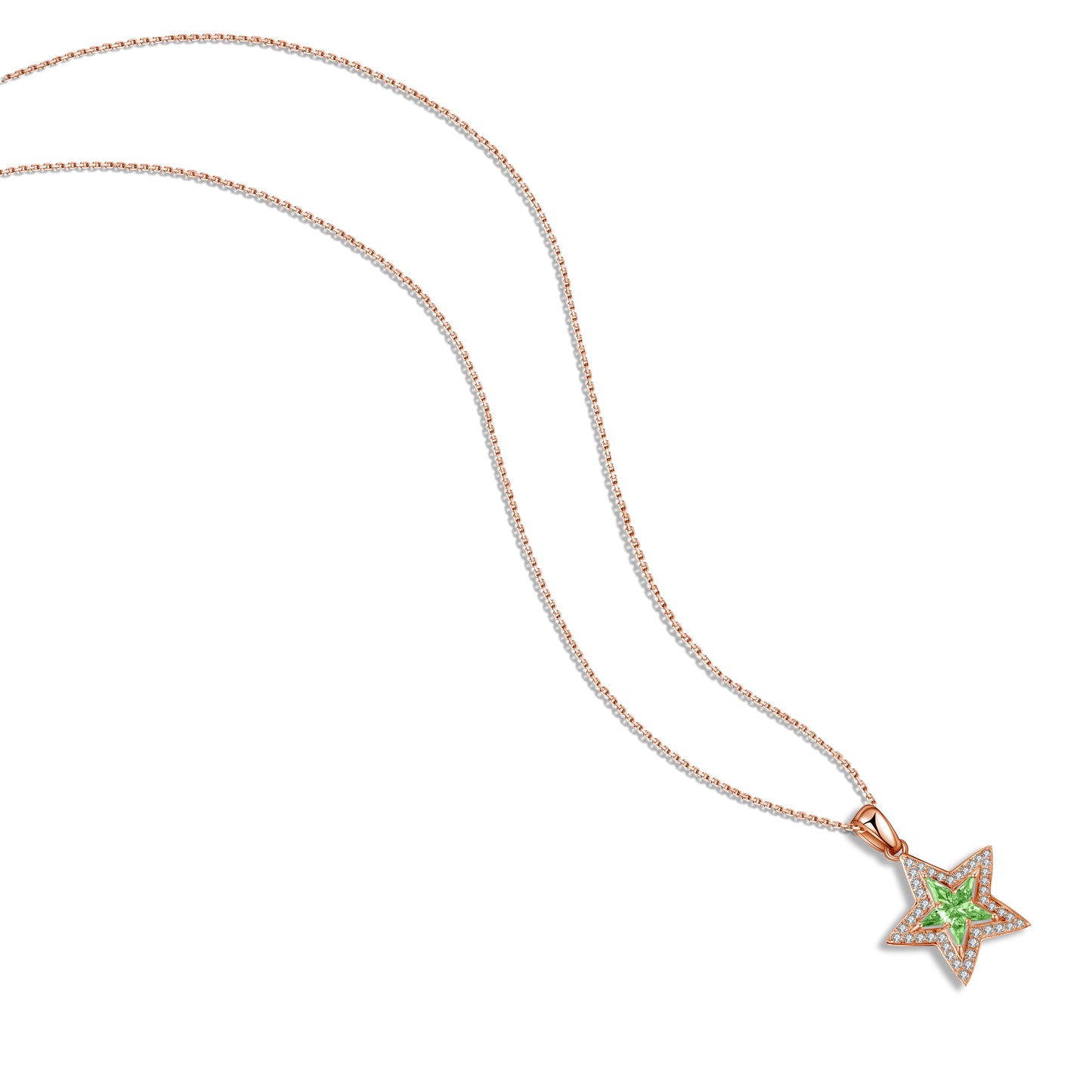 ANSTER Jewelry Anel de diamante personalizado em forma de estrela e lua cultivado em laboratório 