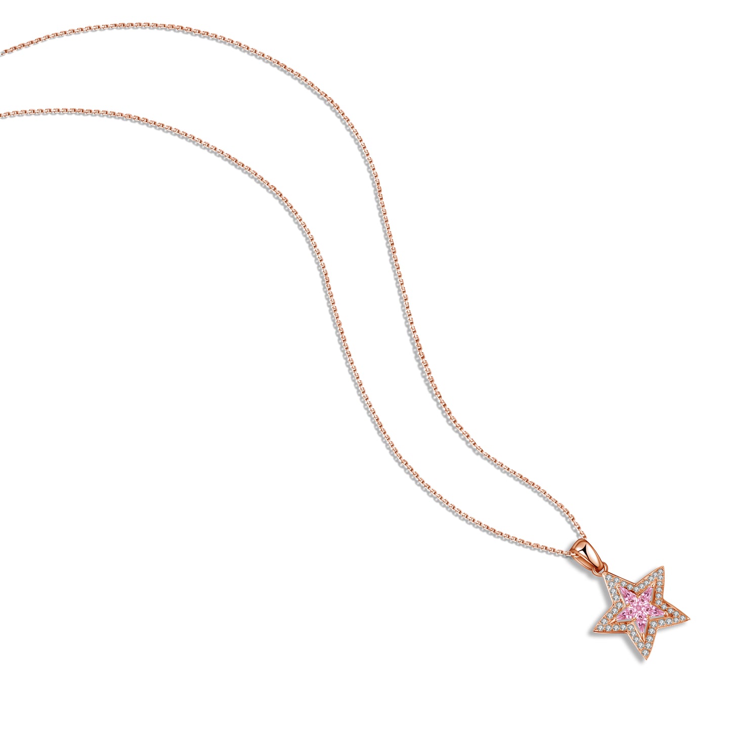 ANSTER Jewelry Anel de diamante personalizado em forma de estrela e lua cultivado em laboratório 