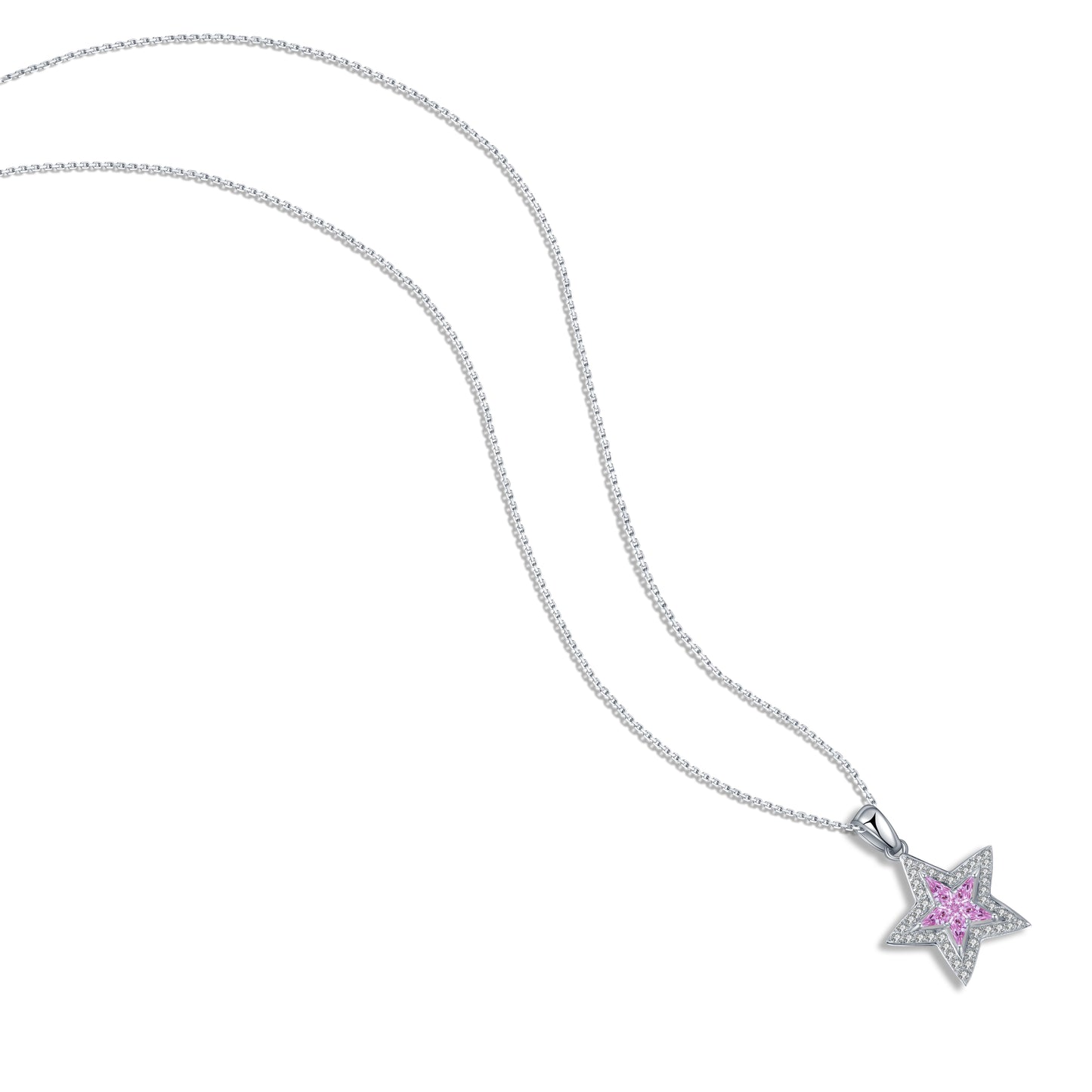ANSTER Jewelry Anel de diamante personalizado em forma de estrela e lua cultivado em laboratório 