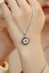 ANSTER Jewelry Princess Lab Grown Rainbow Eye Platinum PT950 Necklace