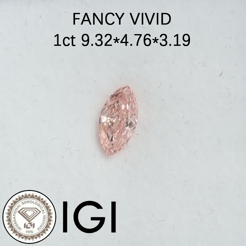 ANSTER Wholesales Price 1ct Lab Grown Pink Diamonds with IGI for Jewelry making