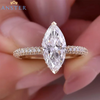 ANSTER Wholesales Price IGI Marquise Cut Lab Grown Diamond Engagement Ring 18K Gold Ring