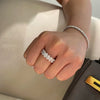 ANSTER Jewelry Anel de diamante ético feito à mão em ouro 18K com lapidação pera cultivado em laboratório 