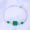 ANSTER Jewelry Custom Fine Jewelry Suqare Cut Lab Grown Emerald 18K Gold Bracelet