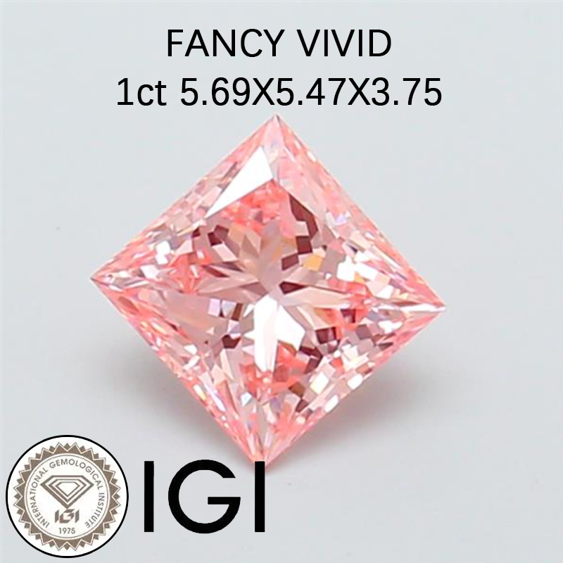 ANSTER Wholesales Price 1ct Lab Grown Pink Diamonds with IGI for Jewelry making