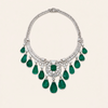 ANSTER Custom Sotheby's Hign Jewelry White Gold Lab Grown Emerald Necklace with GRC