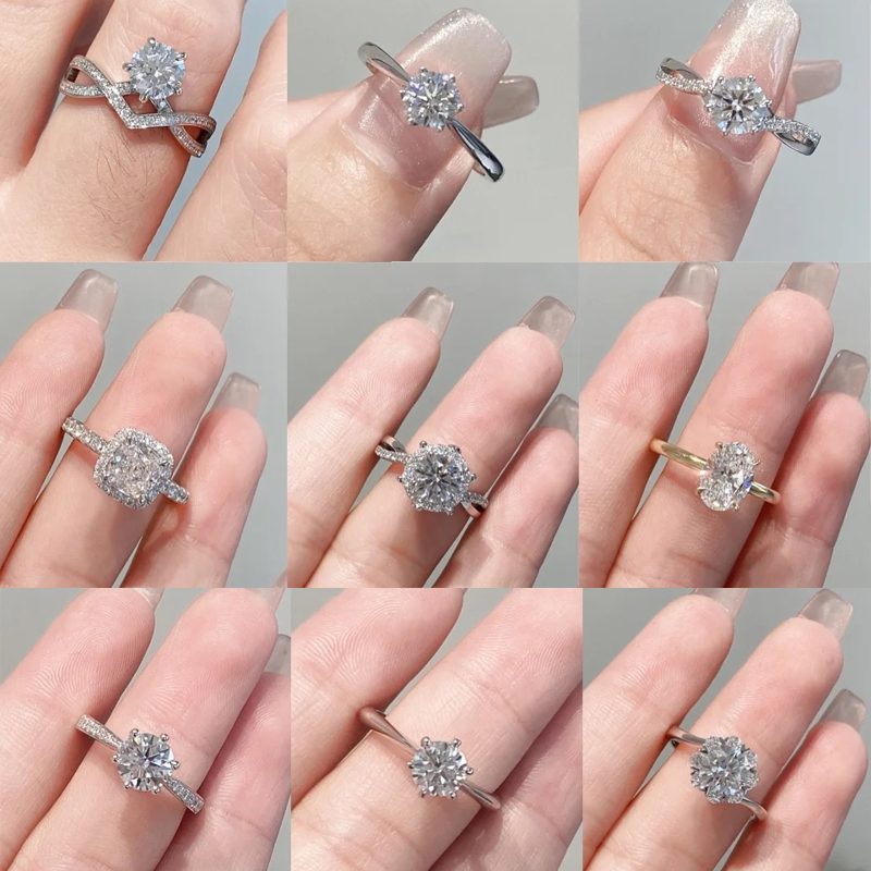 ANSTER Wholesales Price 1ct Lab Grown Diamond Ring with IGI Women Engagement Ring