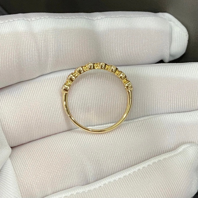ANSTER Jewelry Anel de diamante ético feito à mão em ouro 18K com lapidação pera cultivado em laboratório 