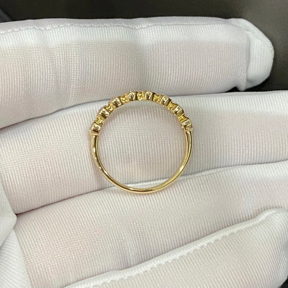 ANSTER Jewelry Anel de diamante ético feito à mão em ouro 18K com lapidação pera cultivado em laboratório 