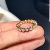 ANSTER Bezel Setting Wholesales Price Melee Round cut Lab Grown Diamond Eternity Ring with IGI