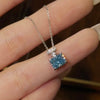 ANSTER Custom Wholesales Price Perfume Bottle Design Fancy Blue Lab Grown Diamond Pendant Necklace with IGI