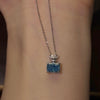 ANSTER Custom Wholesales Price Perfume Bottle Design Fancy Blue Lab Grown Diamond Pendant Necklace with IGI