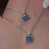 ANSTER Custom Wholesales Price Perfume Bottle Design Fancy Blue Lab Grown Diamond Pendant Necklace with IGI