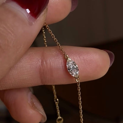 ANSTER Wholesales Price 0.3ct Fancy Shape Lab Grown Diamonds Bracelet Chain with IGI