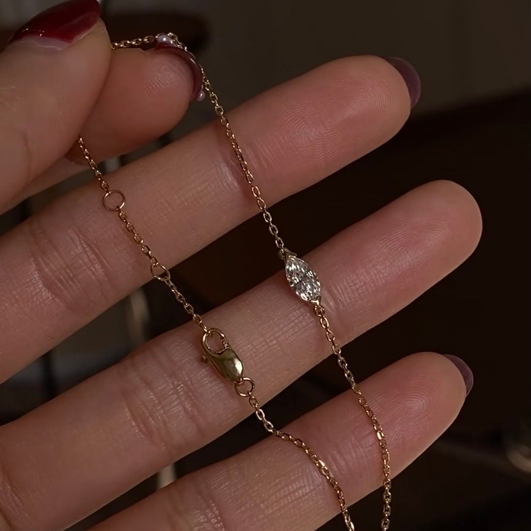 ANSTER Wholesales Price 0.3ct Fancy Shape Lab Grown Diamonds Bracelet Chain with IGI