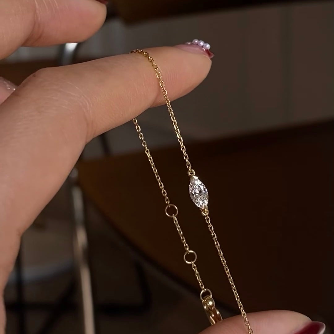 ANSTER Wholesales Price 0.3ct Fancy Shape Lab Grown Diamonds Bracelet Chain with IGI