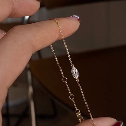 ANSTER Wholesales Price 0.3ct Fancy Shape Lab Grown Diamonds Bracelet Chain with IGI