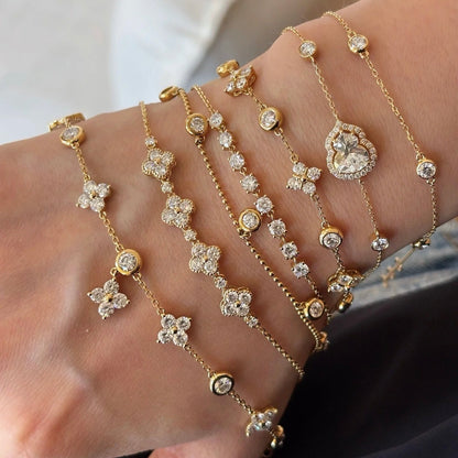 ANSTER Wholesales Price Bezel setting 4mm Lab Grown Diamonds Tennis Bracelet with IGI