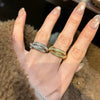 ANSTER Wholesales Price Trinity Band Ring Melee Lab Grown Diamond Gold Ring with IGI