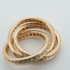 ANSTER Wholesales Price Trinity Band Ring Melee Lab Grown Diamond Gold Ring with IGI