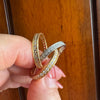 ANSTER Wholesales Price Trinity Band Ring Melee Lab Grown Diamond Gold Ring with IGI