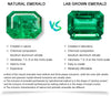 ANSTER Wholesales Price Lab Grown Emerald Ring with GRC Lab Gemstone 18K White Gold Ring