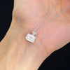 ANSTER Custom Wholesales Price Perfume Bottle Pendant White Gold Lab Grown Diamond Necklace with IGI