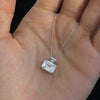 ANSTER Custom Wholesales Price Perfume Bottle Pendant White Gold Lab Grown Diamond Necklace with IGI