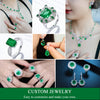 ANSTER Wholesales Price Lab Grown Emerald Ring with GRC Lab Gemstone 18K White Gold Ring